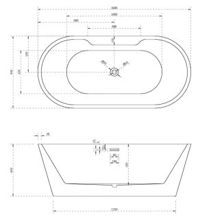 Акриловая ванна ABBER AB9299-1.6 160x80